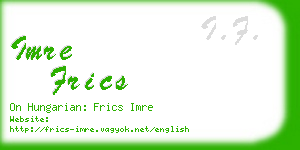 imre frics business card